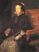 Portrait of Mary, Queen of England gg, MOR VAN DASHORST, Anthonis
